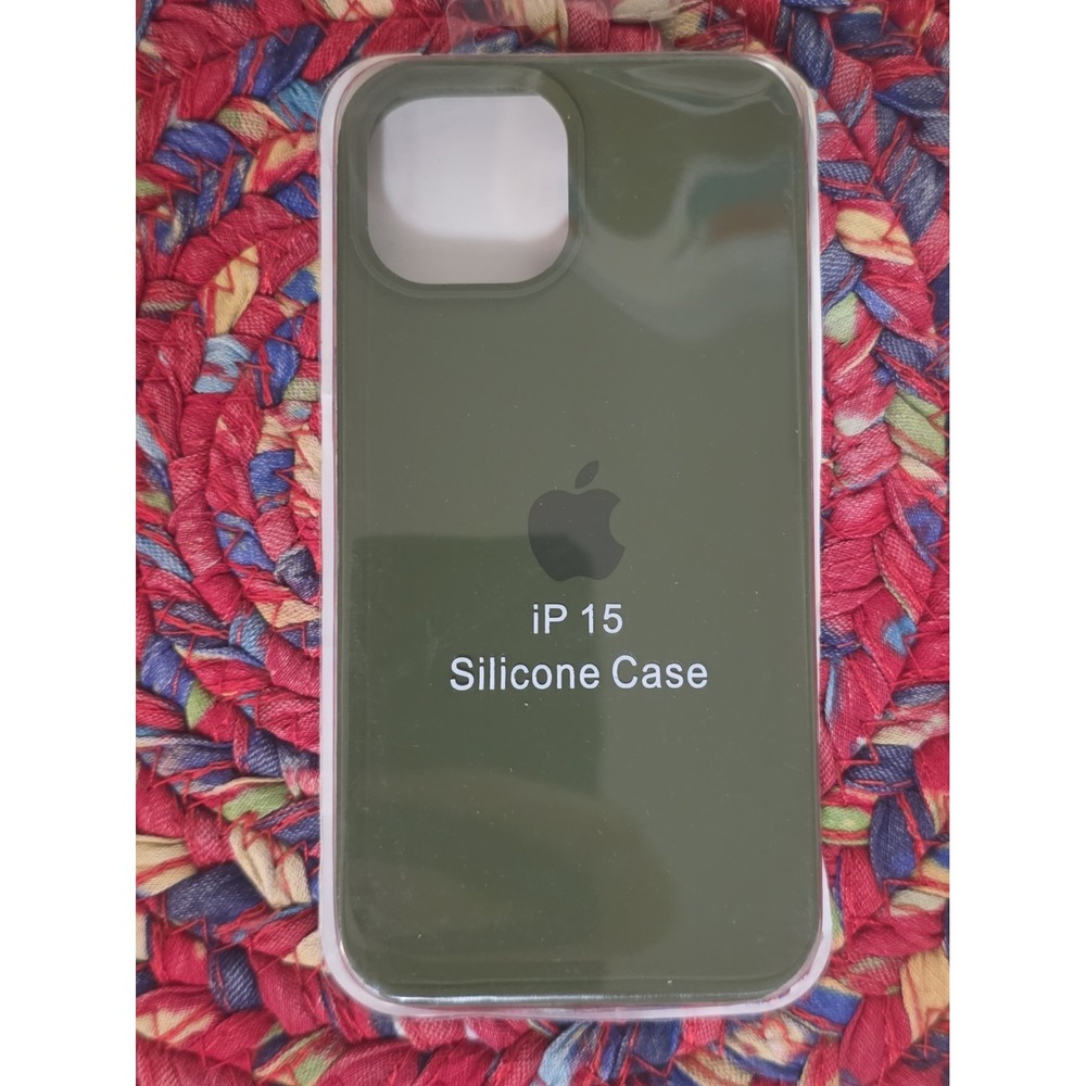 Apple Silicone Case iPhone 15 Plus Green New Matte Protective Cover MWYV2FE/A